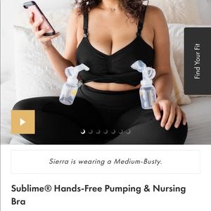 Kindred Bravely sublime hands free nursing and pumping bra XL black